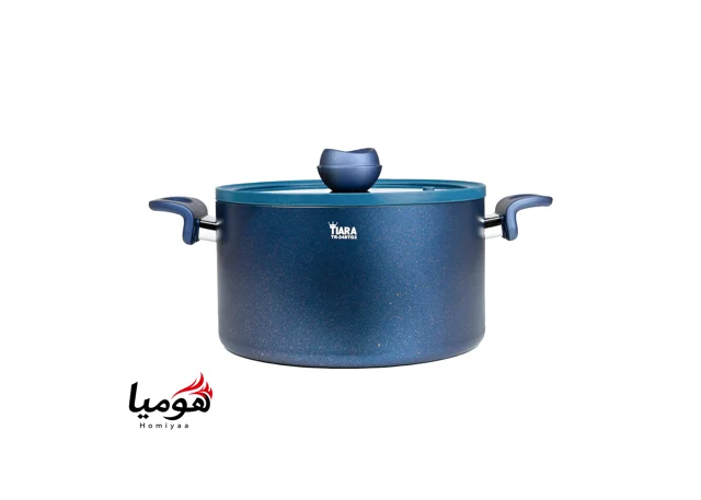 سرویس قابلمه ۵ پارچه گرانیتی تیارا آبی مدل Selin-Blue